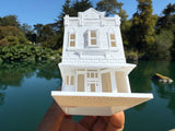 Miniature N-Scale Victorian World Main Street Confectionery 3 Shop Assembled White 1:160 by Gold Rush Bay