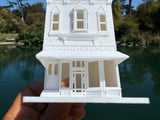 Miniature N-Scale Victorian World Main Street Confectionery 3 Shop Assembled White 1:160 by Gold Rush Bay