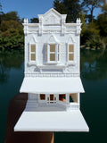 Miniature HO-Scale Victorian World Main Street Confectionery 3 Shop Assembled White 1:87 by Gold Rush Bay