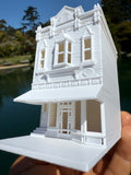 Miniature HO-Scale Victorian World Main Street Confectionery 3 Shop Assembled White 1:87 by Gold Rush Bay