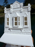 Miniature HO-Scale Victorian World Main Street Confectionery 3 Shop Assembled White 1:87 by Gold Rush Bay