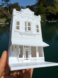 Miniature HO-Scale Victorian World Main Street Confectionery 3 Shop Assembled White 1:87 by Gold Rush Bay