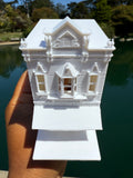 Miniature HO-Scale Victorian World Main Street Confectionery 3 Shop Assembled White 1:87 by Gold Rush Bay