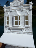 Miniature HO-Scale Victorian World Main Street Confectionery 3 Shop Assembled White 1:87 by Gold Rush Bay