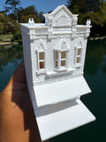Miniature HO-Scale Victorian World Main Street Confectionery 3 Shop Assembled White 1:87 by Gold Rush Bay