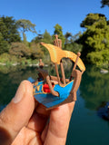 Miniature HO-Scale COLOR Peter Pan Hook Pirate Ship with Seating Theme Park