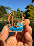 Miniature HO-Scale COLOR Peter Pan Hook Pirate Ship with Seating Theme Park