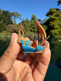 Miniature HO-Scale COLOR Peter Pan Hook Pirate Ship with Seating Theme Park
