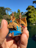 Miniature HO-Scale COLOR Peter Pan Hook Pirate Ship with Seating Theme Park