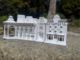 Miniature N-Scale Victorian World Main Street Gazette Building Assembled White 1:160 by Gold Rush Bay
