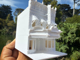 Miniature N-Scale Victorian World Main Street Cinema Building Assembled White 1:160 by Gold Rush Bay