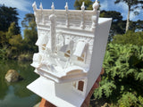 Miniature N-Scale Victorian World Main Street Cinema Building Assembled White 1:160 by Gold Rush Bay