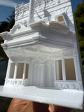 Miniature HO-Scale Victorian World Main Street Cinema Building Assembled White 1:87 by Gold Rush Bay