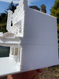Miniature HO-Scale Victorian World Main Street Cinema Building Assembled White 1:87 by Gold Rush Bay