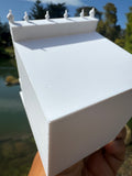 Miniature HO-Scale Victorian World Main Street Cinema Building Assembled White 1:87 by Gold Rush Bay