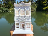 Miniature HO-Scale Victorian World Main Street Watches Building Assembled White 1:87 by Gold Rush Bay