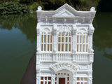 Miniature HO-Scale Victorian World Main Street Watches Building Assembled White 1:87 by Gold Rush Bay