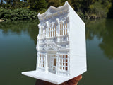 Miniature HO-Scale Victorian World Main Street Watches Building Assembled White 1:87 by Gold Rush Bay