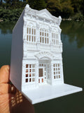 Miniature HO-Scale Victorian World Main Street Watches Building Assembled White 1:87 by Gold Rush Bay