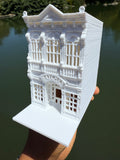 Miniature N-Scale Victorian World Main Street Watches Building Assembled White 1:160 by Gold Rush Bay Theme Park