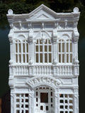 Miniature HO-Scale Victorian World Main Street Watches Building Assembled White 1:87 by Gold Rush Bay