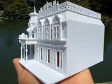 Miniature N-Scale Victorian World Main Street Emporium 3 Shop Assembled White 1:160 by Gold Rush Bay