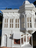 Miniature White HO-Scale Stars Hollow Doose’s Corner Market Victorian Built Assembled