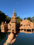 Miniature Wood Peter Pan Theme Park Attraction Building Collectible Model Replica