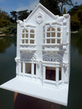 Miniature HO-Scale Victorian World Main Street Uptown Jewelers2 Shop Assembled White 1:87 by Gold Rush Bay
