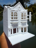 Miniature HO-Scale Victorian World Main Street Uptown Jewelers2 Shop Assembled White 1:87 by Gold Rush Bay