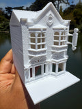 Miniature HO-Scale Victorian World Main Street Uptown Jewelers2 Shop Assembled White 1:87 by Gold Rush Bay