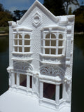Miniature HO-Scale Victorian World Main Street Uptown Jewelers2 Shop Assembled White 1:87 by Gold Rush Bay