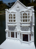 Miniature HO-Scale Victorian World Main Street Uptown Jewelers2 Shop Assembled White 1:87 by Gold Rush Bay