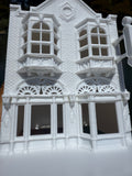 Miniature HO-Scale Victorian World Main Street Uptown Jewelers2 Shop Assembled White 1:87 by Gold Rush Bay