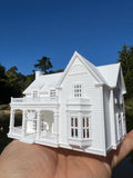 Small Miniature White N-Scale Stars Hollow Kim’s Antiques Store Victorian model Built Assembled