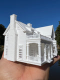 Small Miniature White N-Scale Stars Hollow Kim’s Antiques Store Victorian model Built Assembled
