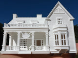 Small Miniature White N-Scale Stars Hollow Kim’s Antiques Store Victorian model Built Assembled