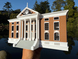 Miniature Hill Valley Courthouse Building Model with Working Clock - Fully Assembled