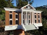 Miniature Hill Valley Courthouse Building Model with Working Clock - Fully Assembled