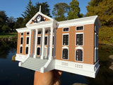 Miniature Hill Valley Courthouse Building Model with Working Clock - Fully Assembled
