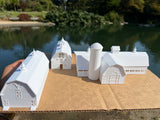 Miniature Yellowstone Ranch - 3 Barn Styles Built Assembled Old West Model Buildings +Bundle Option
