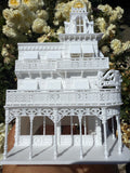 Miniature HO-Scale Victorian World Main Street Uptown Jewelers1 Shop Assembled White 1:87 by Gold Rush Bay