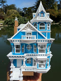 Miniature COLOR Victorian #3 Queen Anne Tower House 1:87 HO-Scale Paintable Plastic (Hinge)