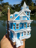 Miniature COLOR Victorian #3 Queen Anne Tower House 1:87 HO-Scale Paintable Plastic (Hinge)