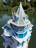 Miniature COLOR Victorian #3 Queen Anne Tower House 1:87 HO-Scale Paintable Plastic (Hinge)