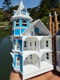 Miniature COLOR Victorian #3 Queen Anne Tower House 1:87 HO-Scale Paintable Plastic (Hinge)
