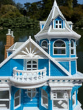 Miniature COLOR Victorian #3 Queen Anne Tower House 1:87 HO-Scale Paintable Plastic (Hinge)
