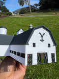 Miniature Yellowstone Ranch - 3 Barn Styles Built Assembled Old West Model Buildings +Bundle Option