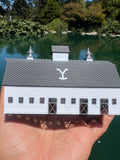 Miniature Yellowstone Ranch - 3 Barn Styles Built Assembled Old West Model Buildings +Bundle Option