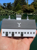 Miniature Yellowstone Ranch - 3 Barn Styles Built Assembled Old West Model Buildings +Bundle Option